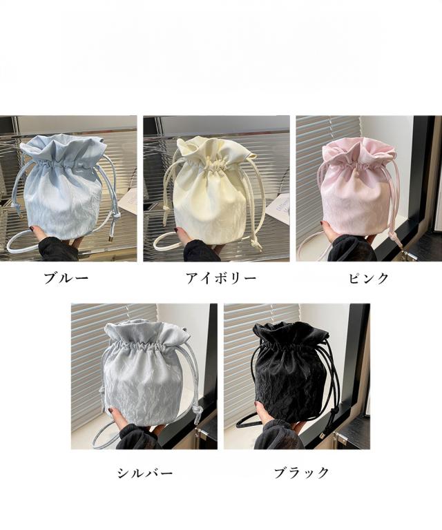 ミニショルダーバッグ 斜め掛け巾着バッグ 送料無料 即日発送-1