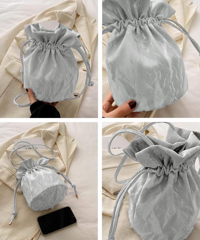 ミニショルダーバッグ 斜め掛け巾着バッグ 送料無料 即日発送-2