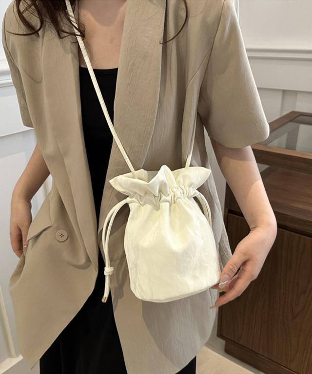 ミニショルダーバッグ 斜め掛け巾着バッグ 送料無料 即日発送-6