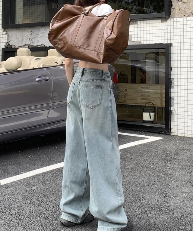 タックワイドデニムパンツレディース 送料無料 即日発送-5