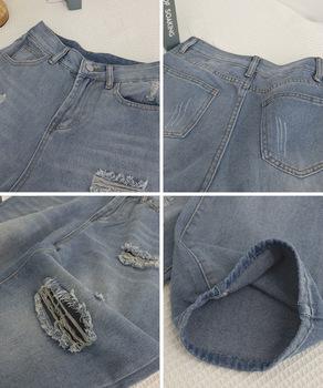 ダメージデニムパンツ レディースおしゃれ SK21468262-4125 送料無料 即日発送-9