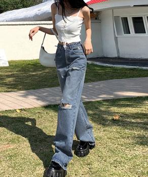 ダメージデニムパンツ レディースおしゃれ SK21468262-4125 送料無料 即日発送-3