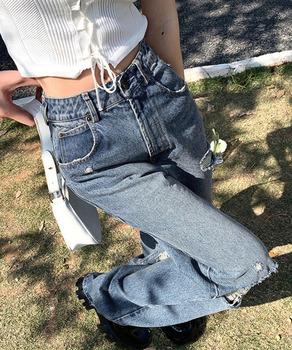 ダメージデニムパンツ レディースおしゃれ SK21468262-4125 送料無料 即日発送-4