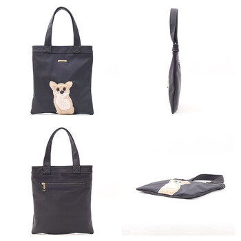 犬モチーフ　刺繍　トートバッグ　ＣＯＯＣＯ　クーコ　 送料無料 即日発送-9