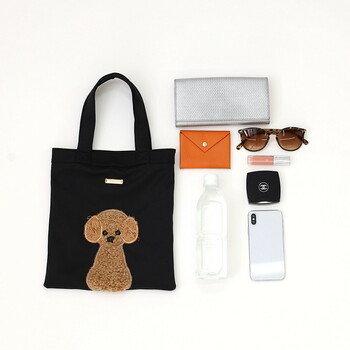 犬モチーフ　刺繍　トートバッグ　ＣＯＯＣＯ　クーコ　 送料無料 即日発送-12