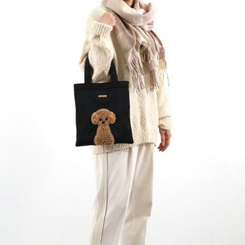 犬モチーフ　刺繍　トートバッグ　ＣＯＯＣＯ　クーコ　 送料無料 即日発送-14