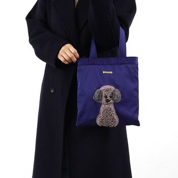 犬モチーフ　刺繍　トートバッグ　ＣＯＯＣＯ　クーコ　 送料無料 即日発送-19