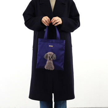 犬モチーフ　刺繍　トートバッグ　ＣＯＯＣＯ　クーコ　 送料無料 即日発送-20