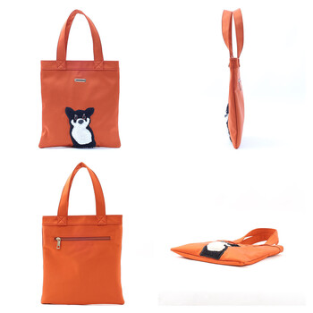 犬モチーフ　刺繍　トートバッグ　ＣＯＯＣＯ　クーコ　 送料無料 即日発送-6