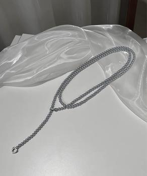 フェイクパールネックレスロングネックレス 送料無料 即日発送-5