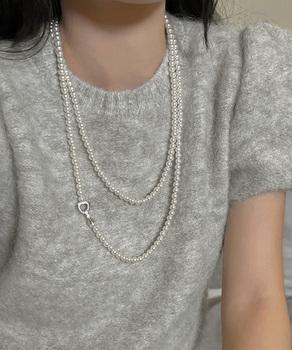 フェイクパールネックレスロングネックレス 送料無料 即日発送-8