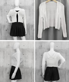 カーディガン ショート丈 長袖 トップス 送料無料 即日発送-8