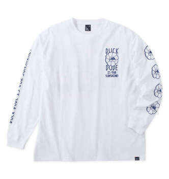 大きいサイズ b one soul DUCK DUDEサンフラワー長袖Tシャツ 3L 4L 5L 6L MC843151-74414 ラッピング可 送料無料 即日発送-1