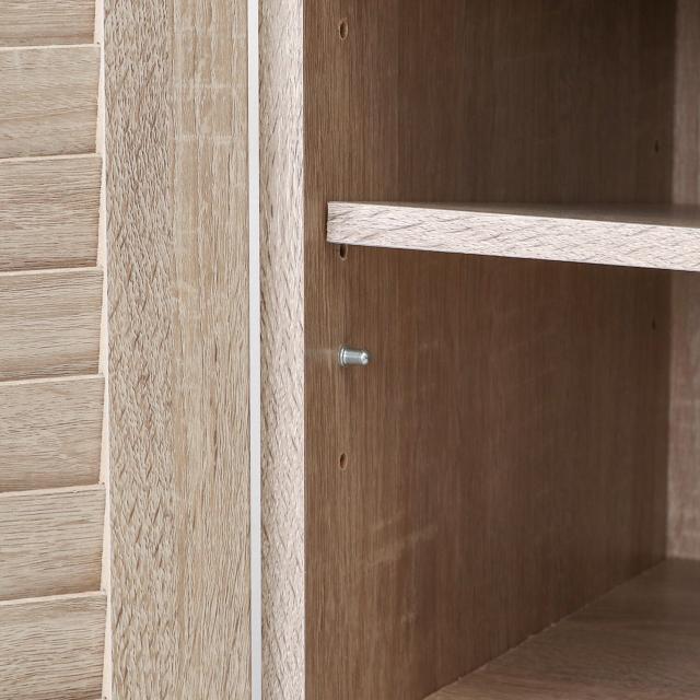 ルーバー＆ミラー付きシューズボックス 60幅 2色展開 送料無料-15