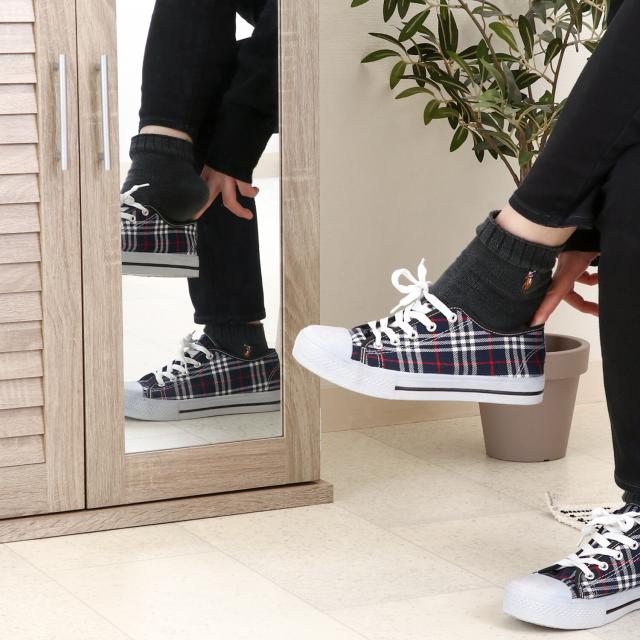 ルーバー＆ミラー付きシューズボックス 60幅 2色展開 送料無料-16