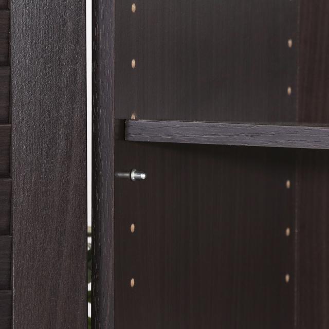 ルーバー＆ミラー付きシューズボックス 60幅 2色展開 送料無料-7