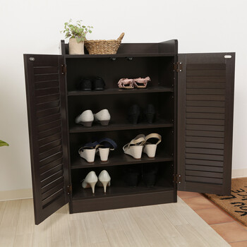 ルーバーシューズボックス オープントップ 2色展開 送料無料-6