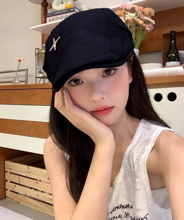 ハンチング キャップ 無地 帽子 送料無料 即日発送-5