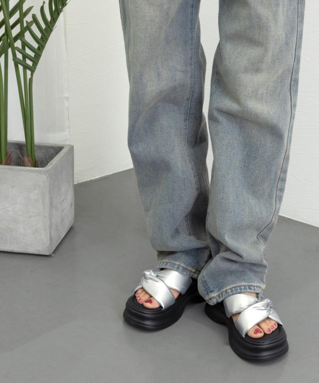 厚底サンダル クロスベルトサンダル 送料無料 即日発送-7