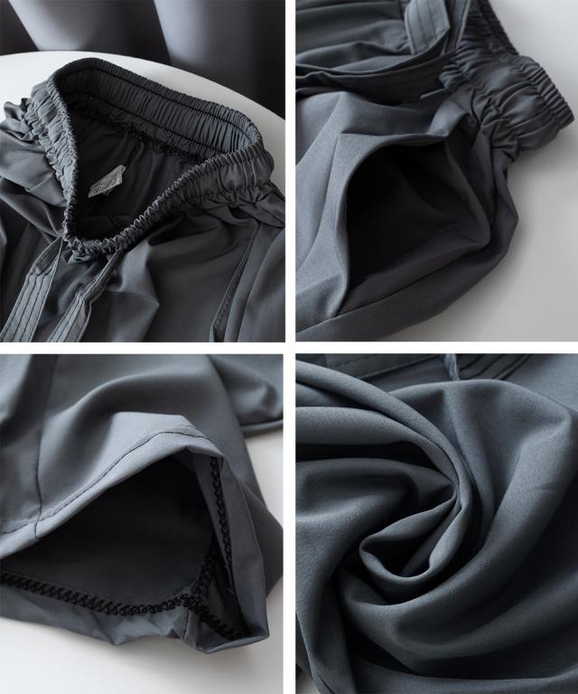 ワイドパンツ レディースハイウエスト美脚 送料無料 即日発送-3