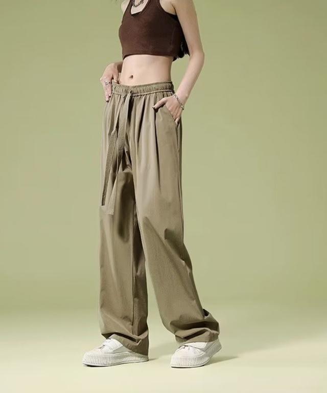 ワイドパンツ レディースハイウエスト美脚 送料無料 即日発送-4