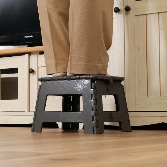 フォールディングステップスツール H22cm 1個箱 3色展開 送料無料-13