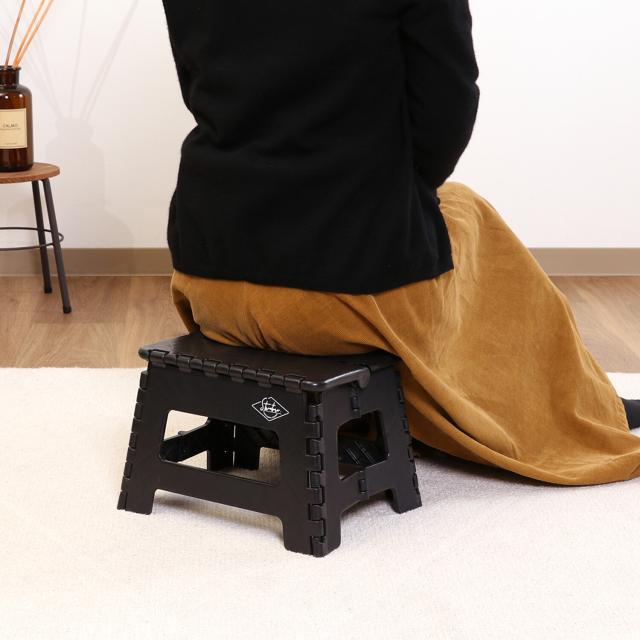 フォールディングステップスツール H22cm 1個箱 3色展開 送料無料-22