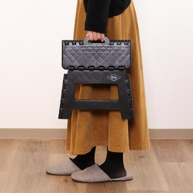 フォールディングステップスツール H22cm 1個箱 3色展開 送料無料-24