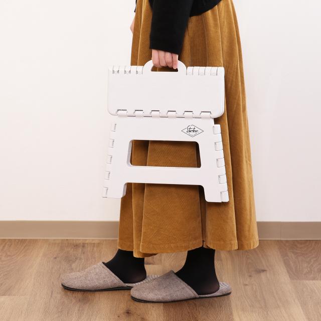 フォールディングステップスツール H22cm 1個箱 3色展開 送料無料-8