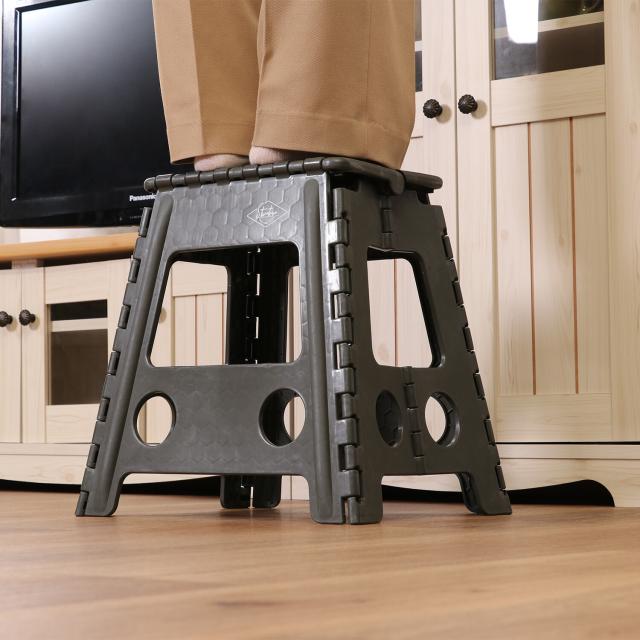フォールディングステップスツール H39cm 1個箱 3色展開 送料無料-13