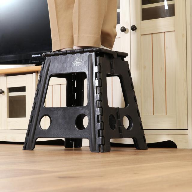 フォールディングステップスツール H39cm 1個箱 3色展開 送料無料-21