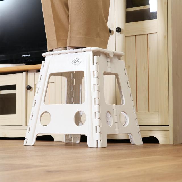 フォールディングステップスツール H39cm 1個箱 3色展開 送料無料-5