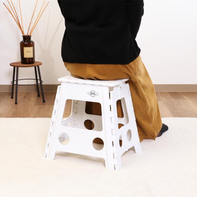 フォールディングステップスツール H39cm 1個箱 3色展開 送料無料-6
