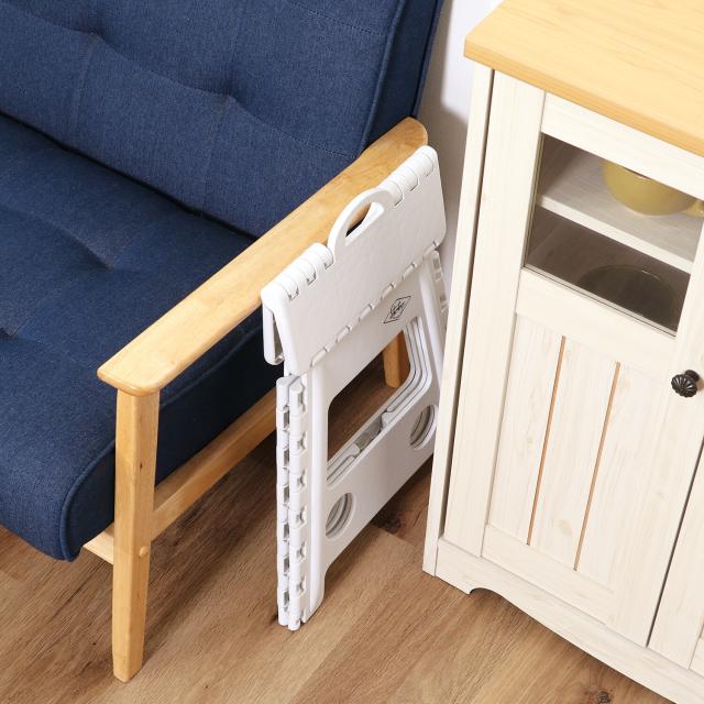 フォールディングステップスツール H39cm 1個箱 3色展開 送料無料-7