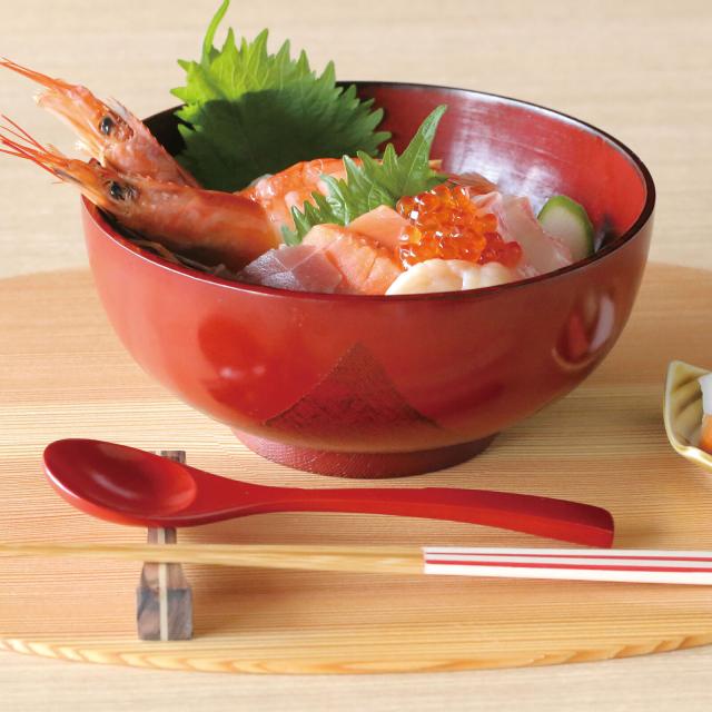 和食器 多用丼 摺漆 根来 布貼り 曙 布貼り 送料無料-3