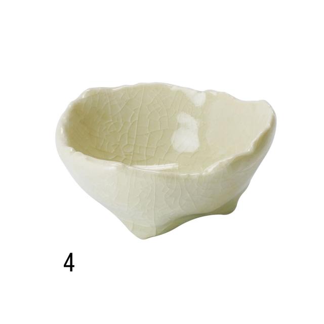 和食器 三ッ足小付 銀河 紺 銀河 茶 銀河 朱 貫入 薄黄 美濃焼 日本製 3セット 送料無料-9