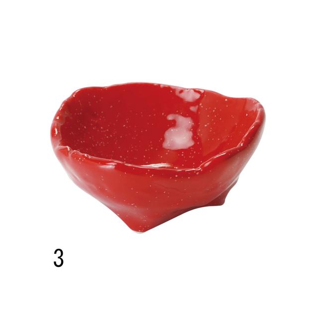 和食器 三ッ足小付 銀河 紺 銀河 茶 銀河 朱 貫入 薄黄 美濃焼 日本製 3セット 送料無料-6