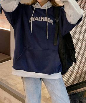 裏起毛 レイヤード風 パーカーレディース 送料無料 即日発送-5