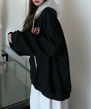 BF風パーカー ゆったり裏起毛フーディー 送料無料 即日発送-5