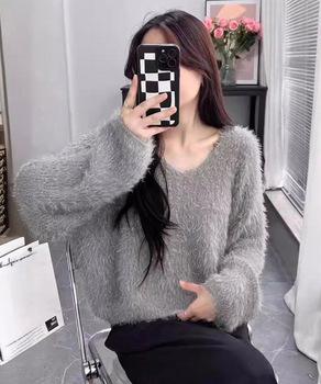 ラメシャギーニットトップス Vネック秋冬 送料無料 即日発送-7