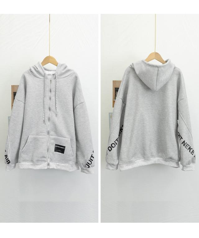 裏起毛パーカー ジップアップ フーディー 送料無料 即日発送-2