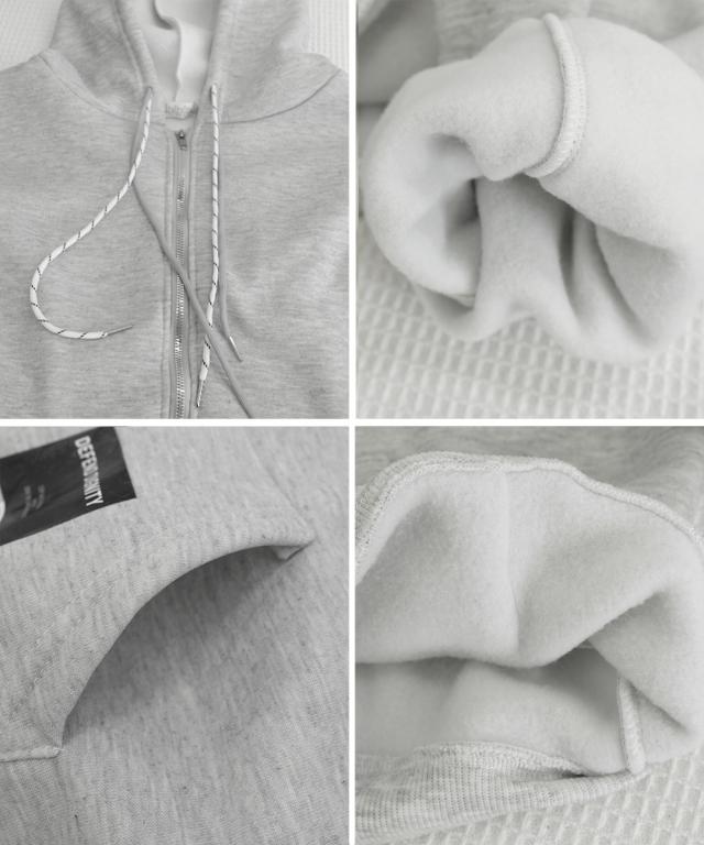 裏起毛パーカー ジップアップ フーディー 送料無料 即日発送-3