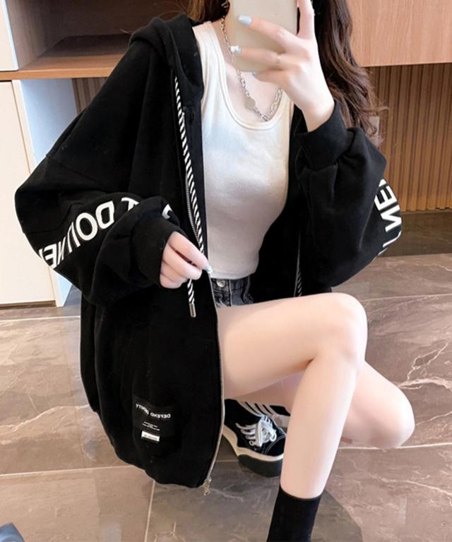 裏起毛パーカー ジップアップ フーディー 送料無料 即日発送-5