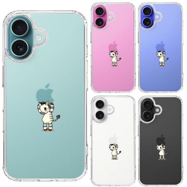 iPhone16 ケース クリア シマウマ ゼブラ アップル 重量挙げ スマホケース 側面ソフト 背面ハード ハイブリッド 送料無料-1