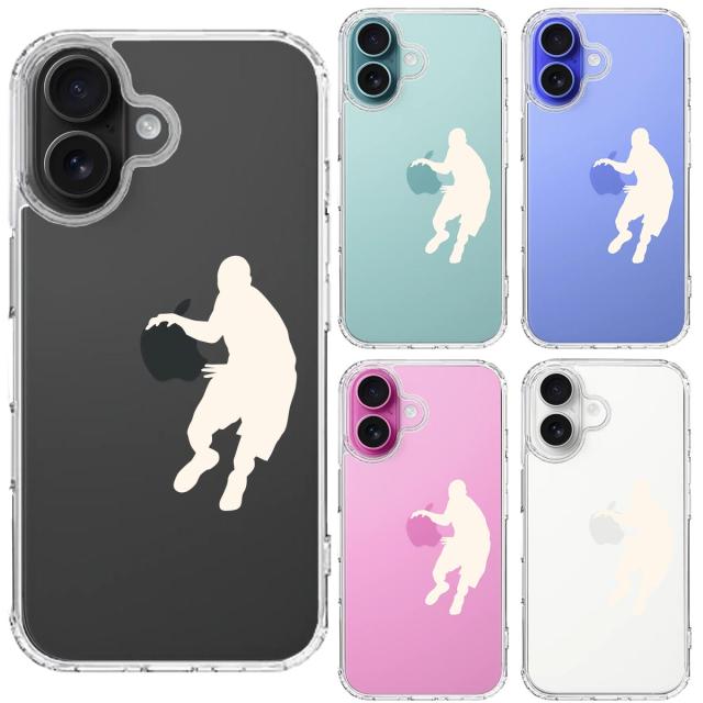 iPhone16 ケース クリア バスケット リブル ホワイト スマホケース 側面ソフト 背面ハード ハイブリッド 送料無料-1