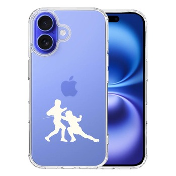 iPhone16 ケース クリア フェンシング ホワイト スマホケース 側面ソフト 背面ハード ハイブリッド 送料無料-0