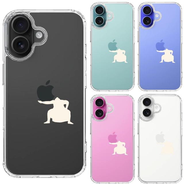 iPhone16 ケース クリア おすもうさん 土俵入り 白 スマホケース 側面ソフト 背面ハード ハイブリッド 送料無料-1