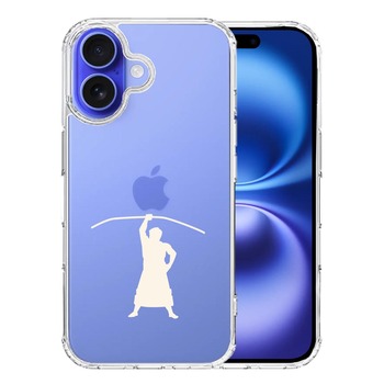 iPhone16 ケース クリア おすもうさん 相撲 弓取り ホワイト スマホケース 側面ソフト 背面ハード ハイブリッド 送料無料-0