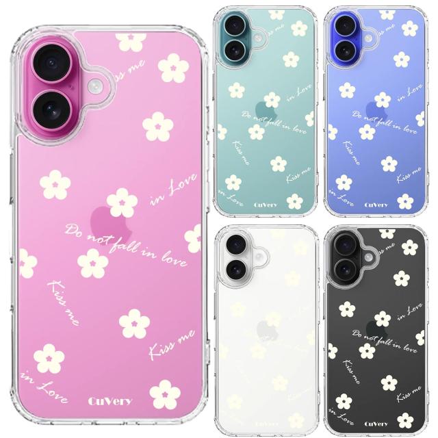 iPhone16 ケース クリア フラワー ライトイエロー スマホケース 側面ソフト 背面ハード ハイブリッド  送料無料-1
