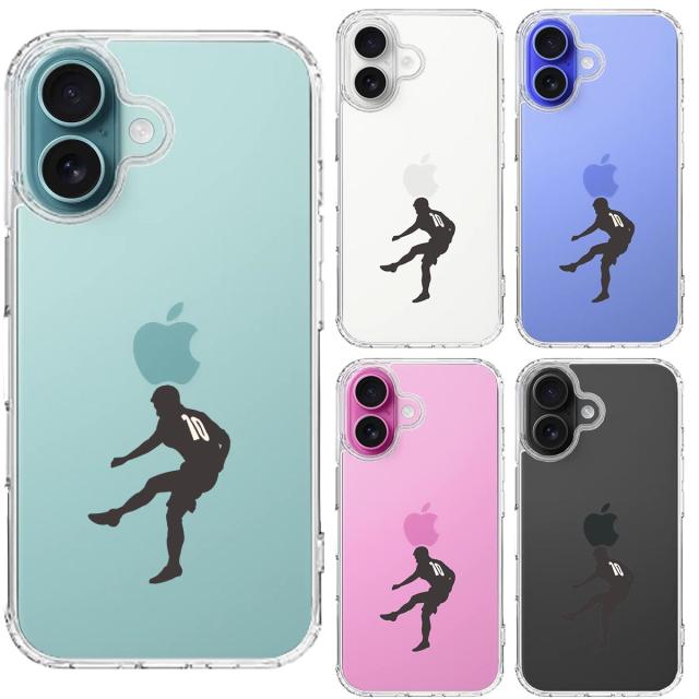 iPhone16 ケース クリア サッカー FW ストライカー スマホケース 側面ソフト 背面ハード ハイブリッド  送料無料-1